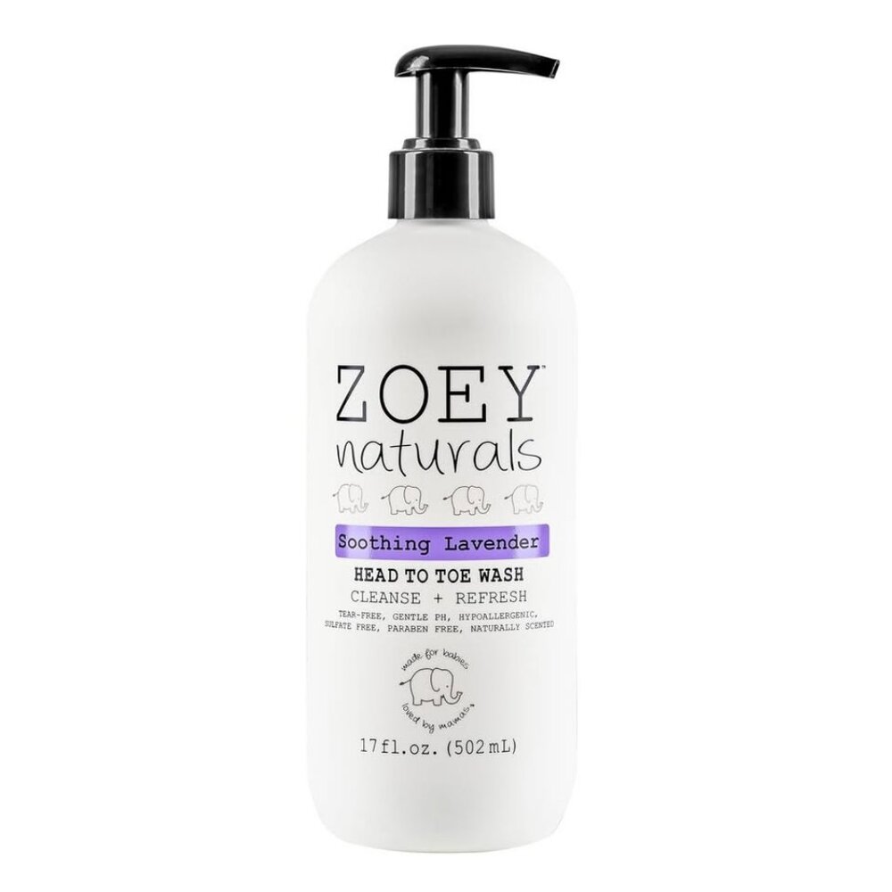 Zoey Naturals - Soothing Lavender Wash & Shampoo, Tear Free, Paraben Free All na